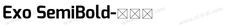 Exo SemiBold字体转换